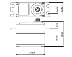 ProTek RC 160T Low Profile High Torque Metal Gear Servo High Voltage/Metal Case -ProTek RC Sales ptk 160t 2