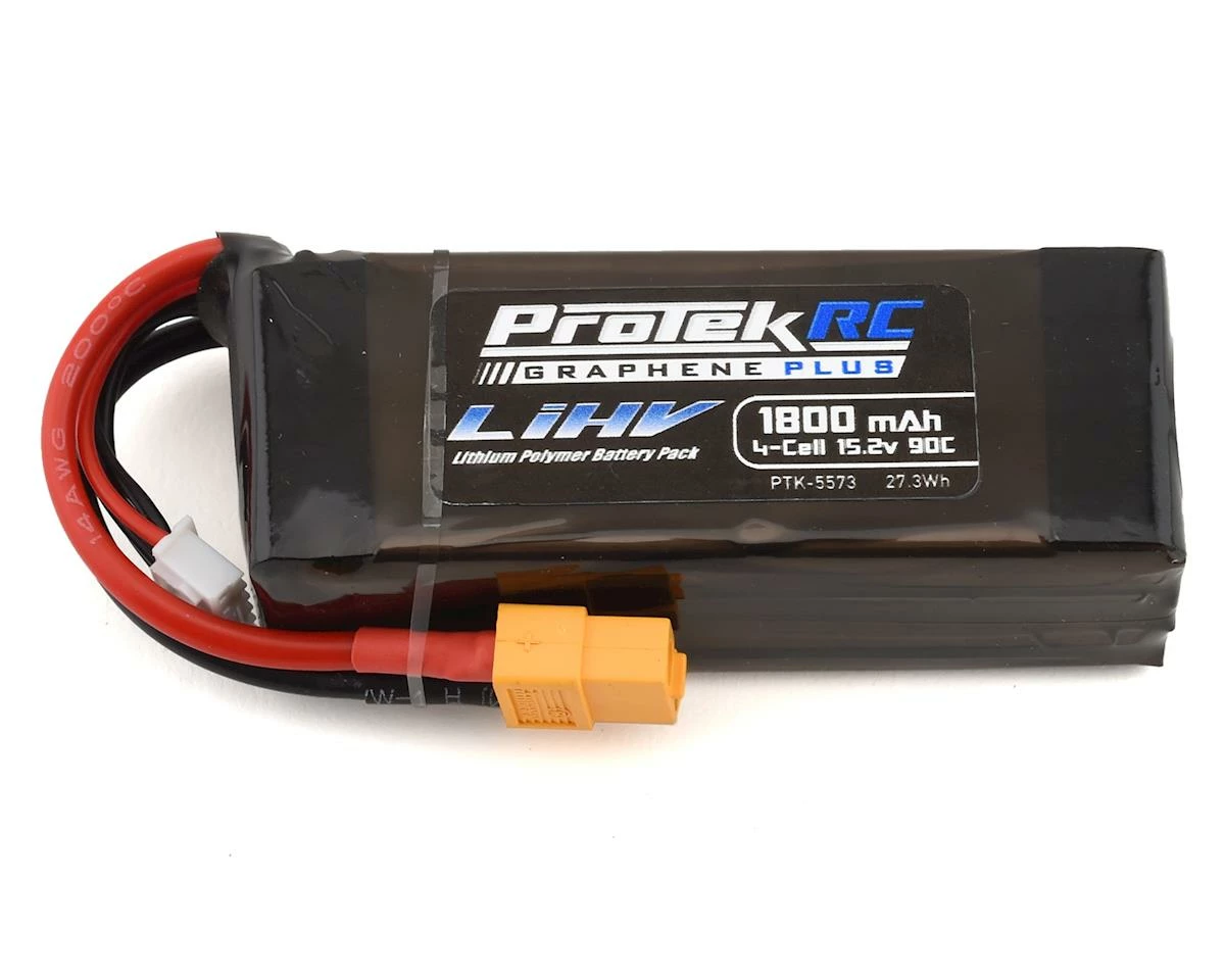 ProTek RC 4S 90C Si-Graphene + HV LiPo Battery w/XT60 Connector (15.2V/1800mAh) 3 ProTek RC 4S 90C Si-Graphene + HV LiPo Battery w/XT60 Connector (15.2V/1800mAh)